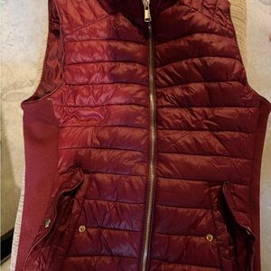 Love Tree Maroon Quilted Vest